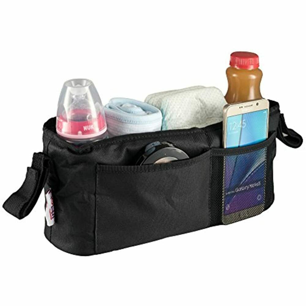 Universal Stroller Organizer Bag By Kidluf - 2 Cup Holders & Accessories For
