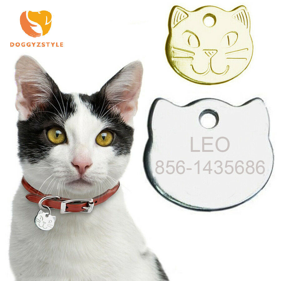 Personalized Engraved Cat Name Id Tag Anti-lost Dog Tag For Cat Collar Accessory