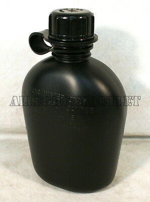 NEW US Military 1 QUART HARD PLASTIC CANTEEN 1QT QT BLACK - BPA FREE